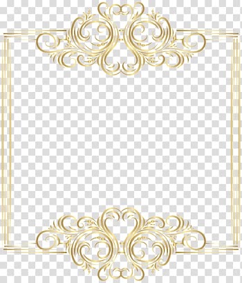 Frames Gold , gold border transparent background PNG clipart