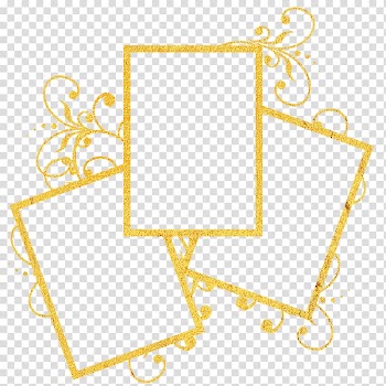 Frames Gold leaf Pattern, painted gold foil transparent background PNG clipart
