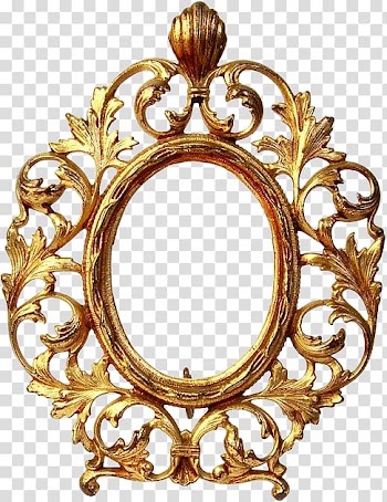Frames Gold Oval, gold transparent background PNG clipart