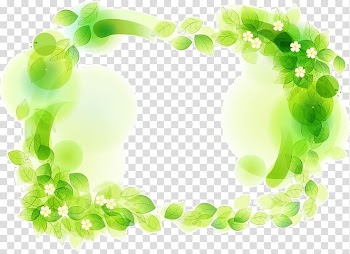 Frames graphics Drawing Green, calligraphy leaf transparent background PNG clipart