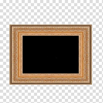 Frames in, brown wooden framed wall decor transparent background PNG clipart