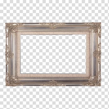 Frames in, rectangular brown wooden frame mirror transparent background PNG clipart