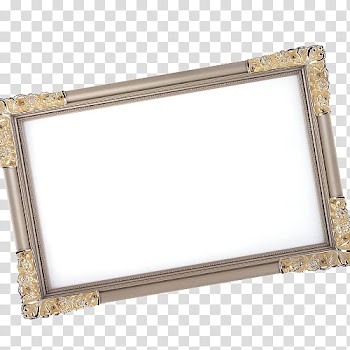 Frames in, rectangular mirror with brown wooden frame transparent background PNG clipart