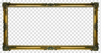Frames Landscape Gold, golden frame transparent background PNG clipart