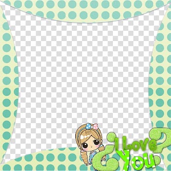 Frames Marcos en, green and yellow polka-dot border template transparent background PNG clipart