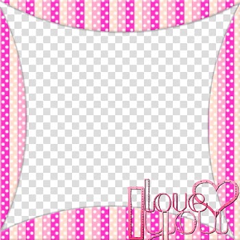 Frames Marcos en, pink and white polka-dot frame transparent background PNG clipart
