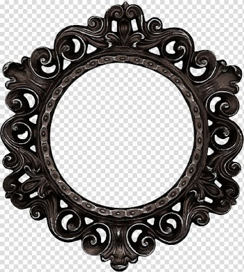 Frames Mirror , gray frame transparent background PNG clipart