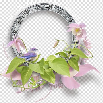 Frames Monochrome , flowers and ribbons watercolor and loose-leaf pape transparent background PNG clipart