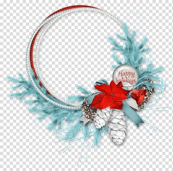 Frames New Year's Eve .xchng, Christmas wreath transparent background PNG clipart