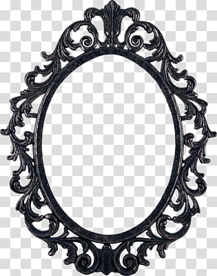 Frames, oval black frame transparent background PNG clipart