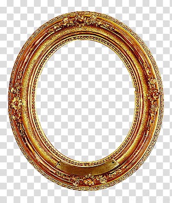 Frames, oval brown frame transparent background PNG clipart