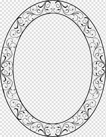 Frames Oval Decorative arts , black and white transparent background PNG clipart