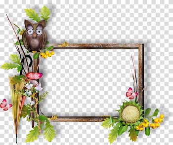 Frames Paper Scrapbooking, Leaves frames transparent background PNG clipart