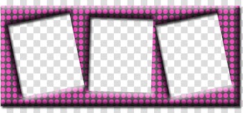 Frames , pink and gray polka-dot collage frame illustration transparent background PNG clipart