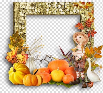 Frames Pumpkin Autumn, pumpkin transparent background PNG clipart