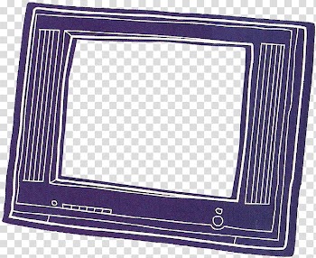 Frames , purple CRT TV illustration transparent background PNG clipart