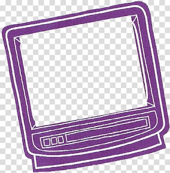 Frames , purple CRT TV illustration transparent background PNG clipart