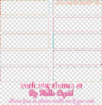 Frames, rectangular assorted-colored frames by Hello Cupid arts transparent background PNG clipart