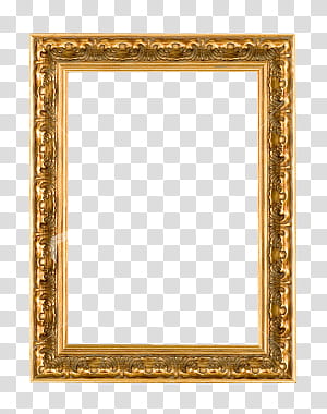 Frames, rectangular brass-colored frame illustration transparent background PNG clipart