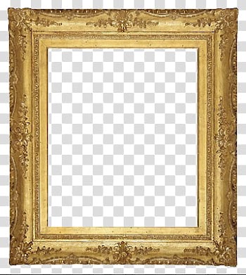 Frames, rectangular brass frame transparent background PNG clipart