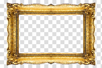 Frames, rectangular brown frame transparent background PNG clipart