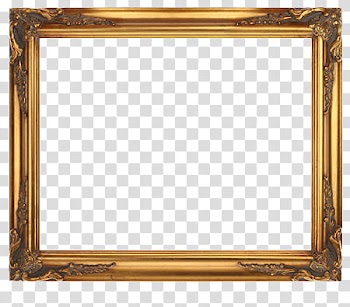 Frames, rectangular brown wooden framed mirror transparent background PNG clipart