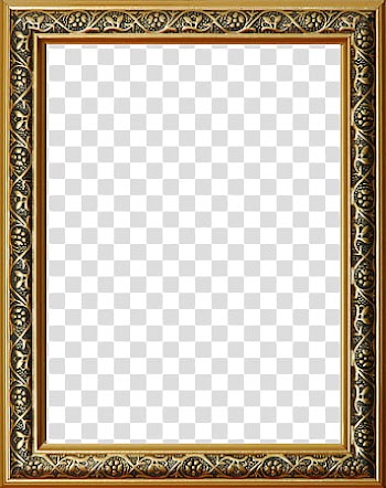 Frames , rectangular gold-colored painting frame transparent background PNG clipart