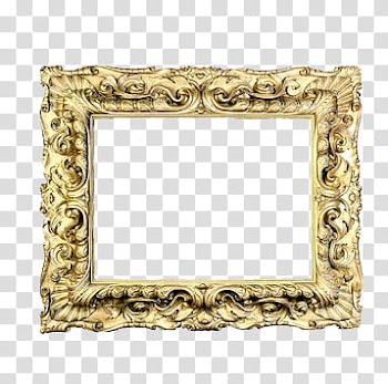 Frames, rectangular gold frame art transparent background PNG clipart