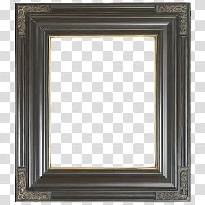 Frames, rectangular gray wooden frame transparent background PNG clipart