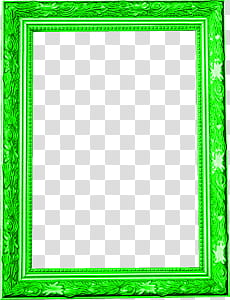 Frames, rectangular green frame transparent background PNG clipart