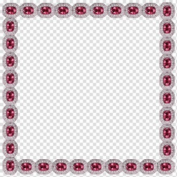 Frames , red and silver frame illustration transparent background PNG clipart