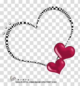 Frames , red, black, and white heart illustration transparent background PNG clipart