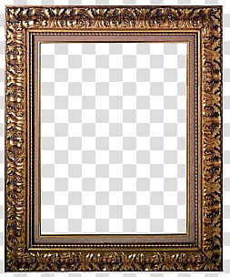 Frames Set Trasparent BG, rectangular brown frame transparent background PNG clipart