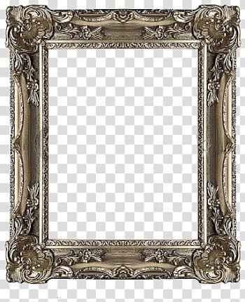 Frames, silver and black wooden frame transparent background PNG clipart