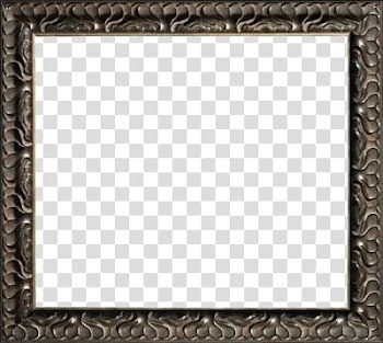 FRAMES, square black metal frame illustration transparent background PNG clipart