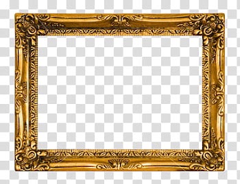 Frames, square brass-colored framed illustration transparent background PNG clipart