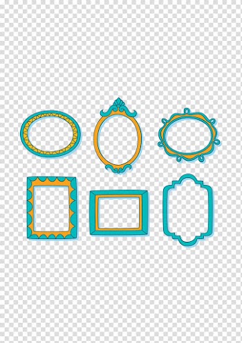 Frames template, frame Digital frame, Baby blue frame transparent background PNG clipart