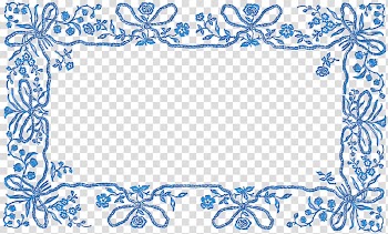 Frames Text Drawing Ornament, blue frame transparent background PNG clipart