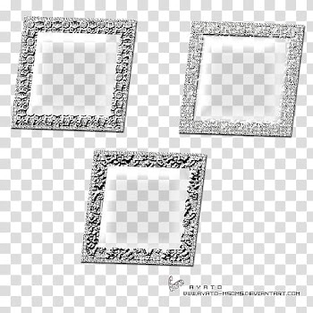 Frames , three square gray frames illulsration transparent background PNG clipart