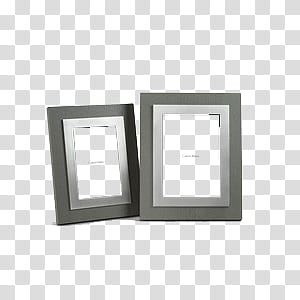 Frames, two rectangular gray frames art transparent background PNG clipart