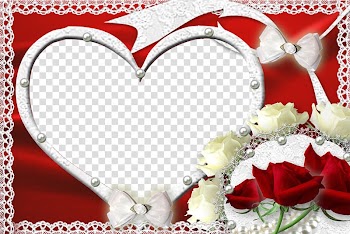 Frames Valentine's Day Mother's Day, Red Frame Heart transparent background PNG clipart