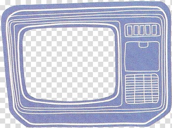 Frames , vintage blue CRT TV art transparent background PNG clipart
