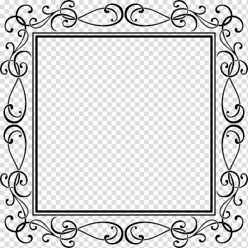 Frames White Line art Pattern, flower transparent background PNG clipart