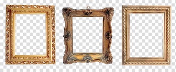 Frames Work of art, gray frame transparent background PNG clipart