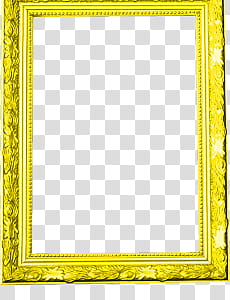 Frames, yellow borderline frame illustration transparent background PNG clipart