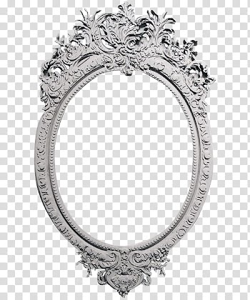 Frames zip, mirror with silver frame transparent background PNG clipart