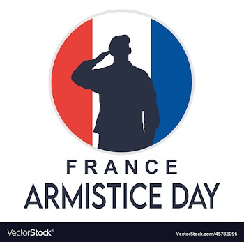france armistice day with white background