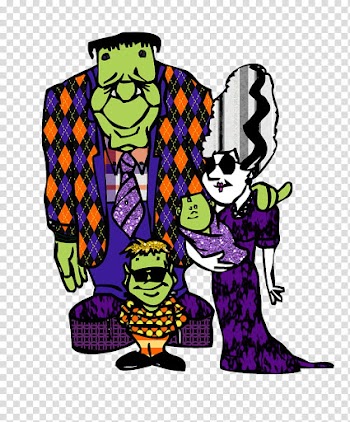 Frankenstein Family, halloween family transparent background PNG clipart