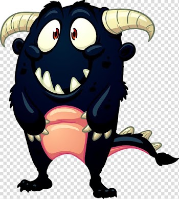 Frankensteins monster , Cartoon little monster horns transparent background PNG clipart