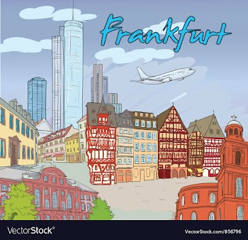Frankfurt doodles vector image